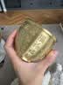 招財百福铜缸纯黄铜聚宝盆摆件米缸客厅冰箱上家居聚財小铜盆 9.5cm雕刻百福缸 送五帝钱+元宝 实拍图