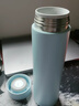 米家旋盖杯 保温杯 316不锈钢真空水杯 便携大容量咖啡杯 500ml雾蓝色 实拍图