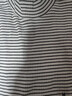 优衣库女装罗纹条纹高领T恤/长袖小高领内搭481026 00 白色 M /160/84A 实拍图