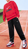 NIKE3BRAND 耐克男女童红色拜年服卫衣+长裤2件套儿童纯棉舒适套装 实拍图