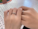 VHJ18K金人工培育钻石戒指相伴一生对戒PT950铂金钻戒求婚结婚送礼物 定制【联系在线客服】 实拍图