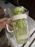 【京东物流】水杯冰霸吸管杯高颜值学生茶水分离大容量杯子 肚肚杯1个-浅绿色 实拍图