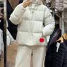 优衣库无缝羽绒连帽外套女装外套夹克487410 478577 478577/01乳白色 XS 实拍图