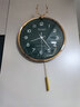 康巴丝（Compas）挂钟客厅 欧式摆钟创意时钟 卧室石英钟表挂墙 C3245 绿色 36cm 实拍图