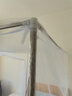 【京东快递】免安装家用宿舍蚊帐 超密方顶可配支架 多尺寸单开门 升级-白色【超密蚊帐+加粗支架】 适用1.2X2.0米床 实拍图