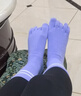 雪茜曼瑜伽袜子女专业防滑秋冬季中筒五指袜普拉提袜运动防滑专用健身 实拍图