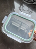 京东京造高硼硅耐热可微波分格保鲜盒学生上班族便当盒两分格700mL 实拍图