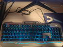 狼蛛（AULA）真机械手感键盘鼠标套装有线背光键盘电竞游戏专用笔记本台式电脑办公键鼠耳机三件套 金属灰【单键盘】冰蓝光 实拍图