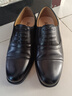强人商务正装鞋男际华3515品质头层牛皮单皮鞋 套脚三接头皮鞋 黑 41 实拍图