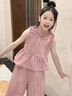 G.duck小黄鸭童装女童夏天套装夏季新款儿童女孩宝宝时尚夏装洋气衣服 粉色套装 90 (建议80-90cm 1-2周岁） 实拍图