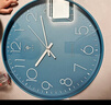 北极星（POLARIS）挂钟客厅钟表挂墙家用时钟现代简约大气挂表时尚14英寸石英钟蓝色 实拍图