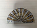 国誉(KOKUYO)半圆量角器学生办公用180度山形刻度透明网格型测量尺子  GY-GBA310 实拍图