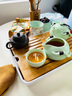 林盛 陶瓷旅行茶具简约家用功夫泡茶壶茶杯便携式旅游包车载竹茶盘 实拍图