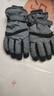 目丸保暖手套男女户外冬天骑行防寒风加绒厚触屏女防水冬季棉滑雪手套 9#深灰色 深度暖手套-男款 实拍图