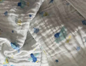 全棉时代 婴儿浴巾 新生儿童6层水洗纱布浴巾宝宝纯棉 狮子飞机蓝95*95cm 实拍图