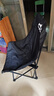 小魔户外折叠椅 折叠靠背椅加高月亮椅露营折叠凳子便携躺椅钓鱼椅 黑 实拍图