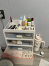 京东物流 化妆品收纳盒梳妆台置物架桌面高级感整理抽屉柜 大号4层（3层抽屉+1层顶部置物架） 透明白 实拍图