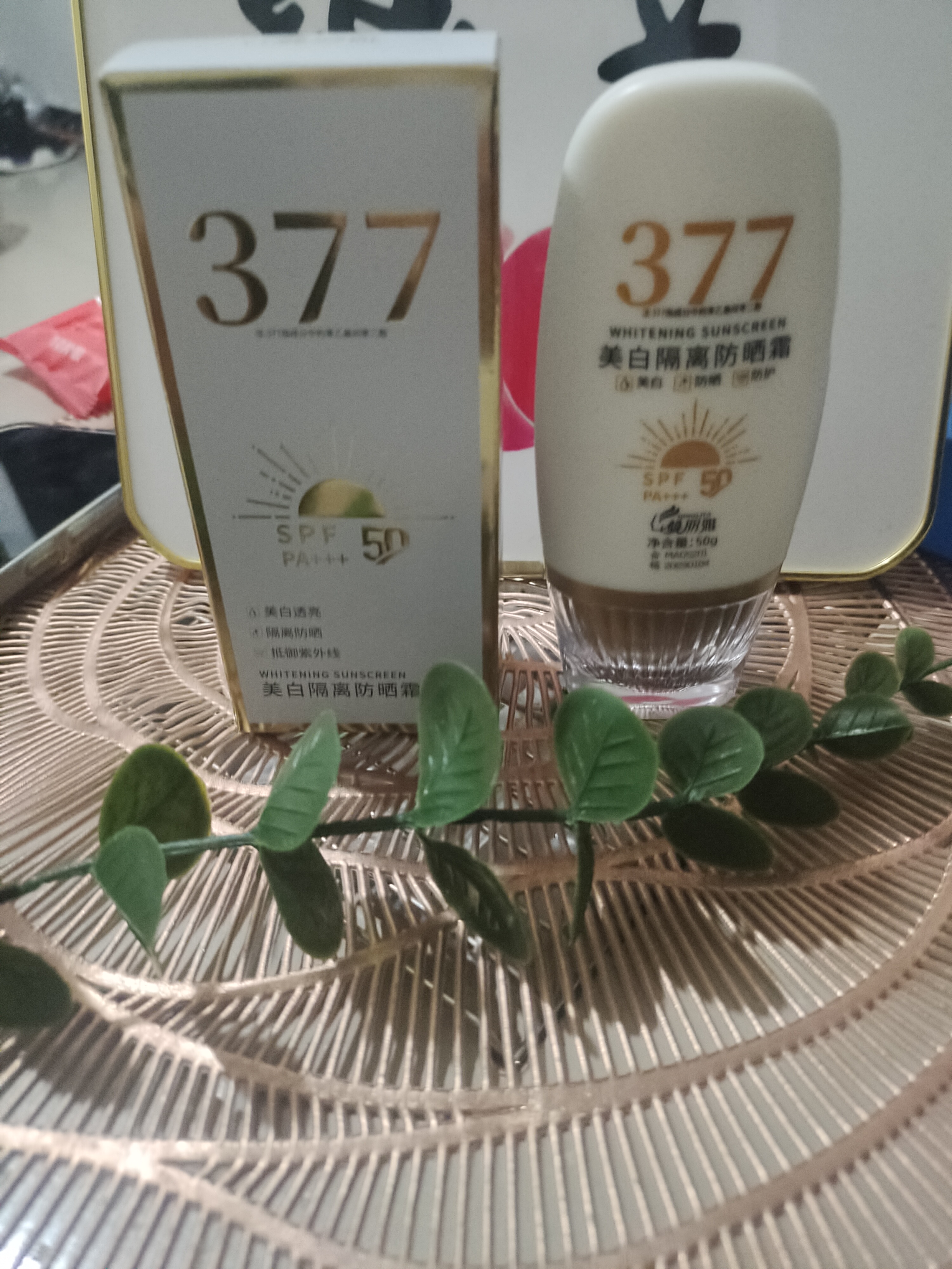 东洋之花377高倍防晒霜乳美白50倍防紫外线第一名喷雾男女生排榜第一50g 实拍图