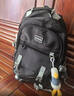 爱迪生发明家初中生书包大容量多隔层背包男女高中学生简约双肩包 K071-1 黑色 实拍图