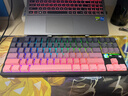 狼蛛（AULA）F87ProV2客制化无线机械键盘电竞游戏专用  蓝牙/2.4G/有线三模连接全键热插拔gasket结构办公键盘 F87ProV2大宗师版【海棠轴】黑莓粉侧刻 实拍图