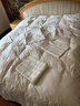 源生活防钻绒 100%白鸭毛羽毛被芯 双人四季被子 7斤 200*230cm 白色 实拍图