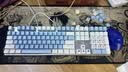 达尔优EK815机械合金版108键多键位机械键盘电竞游戏CF吃鸡LOL双色白蓝键帽全键无冲 108键红轴（蓝拼白键帽）29种灯光模式 实拍图