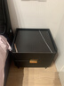 顾家家居（KUKA）意式卧室双抽储物床头柜7996 【可可黑+黑色岩板】旗舰款床头柜 实拍图