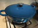 京东京造 珐琅锅 铸铁汤锅炖锅微压煮海鲜锅乔迁礼物 妈咪煲24cm渐变蓝 实拍图