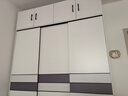 白浅【免费安装】衣柜卧室储物柜子移门衣橱简易推拉门大衣柜 【三门】1.6米主柜+顶柜 实拍图
