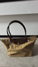 珑骧（LONGCHAMP）女包尼龙饺子包长柄大号单肩包礼物 黑色 黄褐色情人节礼物奢侈品 实拍图