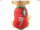 咪贝萌宠物狗狗猫咪衣服春夏装薄款背心可爱夏天小狗泰迪小型犬博美比熊 红色7号-葡萄牙队 L-胸围43CM（建议6-8.5斤） 实拍图