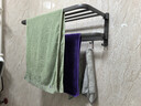 百悍毛巾架免打孔卫生间置物架浴室挂件厕所浴巾架套装卫浴洗手间收纳 实拍图