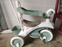 贝趣儿童三轮车1-3岁脚踏车宝宝遛娃神器婴儿推车溜溜车三合一手推车 【安全护栏+靠背+转向手推杆】 绿 推骑两用0-6岁溜娃小孩自行车 实拍图