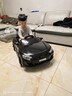 星辰皓奥迪儿童电动车四驱汽车遥控四轮宝宝玩具车可坐人童车RSGT 黑色+四驱+遥控+摇摆+皮座+软轮 实拍图