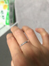 BJYLS999足银戒指女男素圈食指环小众开口纯银尾戒饰品生日礼物送女友 【999足银】极简素圈戒指-女款 实拍图