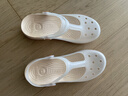 维布伦（VEBLEN）洞洞鞋女款夏季防滑厚底外穿拖鞋软底平跟包头凉鞋水晶果冻沙滩鞋 牡蛎金 36 正码正拍 实拍图