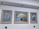 艺米客厅装饰画现代简约沙发背景墙画欧式餐厅挂画美式壁画 平安纳福（象牙白框） 60X80*2-80X100cm|适用L型沙发 实拍图