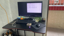 奥伦福特  电脑桌台式家用电竞游戏桌办公书桌简约书房写字桌子 碳纤维纹路单桌-80*60 升级款电竞桌 实拍图