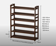 丝竹阁 家用门口鞋架实木落地置物架简易收纳鞋柜多层玄关放鞋客厅储物 6层-长100cm全板 实拍图