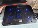 酷睿冰尊（ICE COOREL）笔记本电脑散热器A9 电脑桌游戏本支架笔记本平板散热垫折叠底座可调速显示增高桌兼容17.3英寸 黑 实拍图