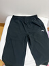 安踏男裤速干七分裤男2026夏季新款冰丝透气休闲运动中裤男士跑步裤子 （推荐款夏季速干裤拉链款）黑色 L /175cm (适合130-150斤) 实拍图