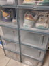 邦尼美家透明鞋盒收纳盒抽屉式硬塑料折叠鞋柜大号简易鞋架家用省空间神器 灰色【6个装】可装45码鞋子 实拍图