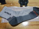 瑞尔士美利奴羊毛袜子男女高筒马拉松徒步跑步袜加厚毛圈防臭透气运动袜 中筒-米杏色【美利奴羊毛】 M（35-40码） 实拍图