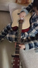 维卡斯（WEIKASI）民谣吉他初学者木吉他单板新手入门练习琴guitar吉它学生男女乐器 41英寸原木色+礼包【进阶推荐】 实拍图