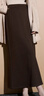 三彩2025冬季新款简约优雅松紧腰半身裙气质通勤A字裙长裙M 咖啡色 L 165/72A 实拍图
