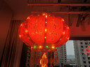梦选（MENGXUAN）红灯笼大门挂的2026新款一对阳台七彩旋转走马灯马年春节led彩灯 七彩恭喜发财一对装丨45cm直径丨福字灯牌丨360°旋转 2026新款一对装丨遥控开关可定时丨赠遥控器+延长 实拍图