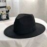 诺芝萌 复古男士绅士礼帽子 舞台表演帽男士毡帽上海戏剧滩爵士帽NC697 黑色方带子 均码 头围57cm 实拍图