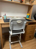 育才儿童学习椅子中小学生写字椅写作业可升降调节家用书桌椅靠背座椅 标准款升降40-52cm+脚踏 灰色 实拍图