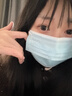 振德一次性医用外科口罩独立包装防尘花粉防晒口罩成人蓝色100只 实拍图