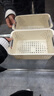 名创优品同款 杂物收纳筐塑料桌面收纳盒厨房橱柜零食玩具整理筐 奶油色高款中号 25 * 16.5 * 10cm 实拍图
